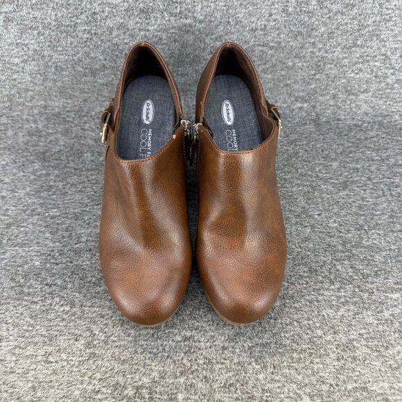 ✅Dr.Scholl's Boots Womens 8W Brown Leather Wedge Ankle Side Zip Fashion Booties. - Picture 6 of 10